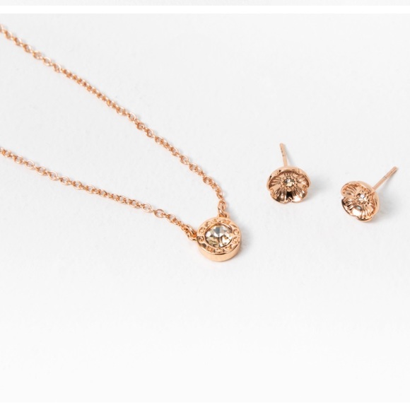 Coach Tea Rose Stud Set - Picture 3 of 4
